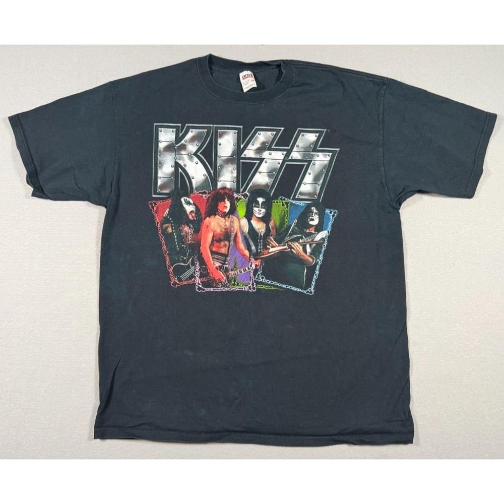 KISS Rock The Nation Tour 2004 Original T-Shirt - Black - Size 2XL - 100% Cotton